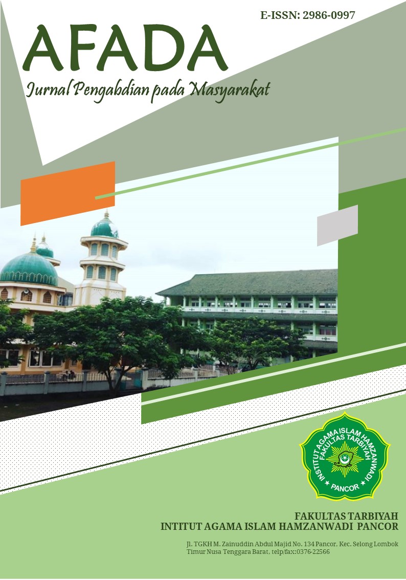 					View Vol. 4 No. 2 (2025): : AFADA: Jurnal Pengabdian Pada Masyarakat
				